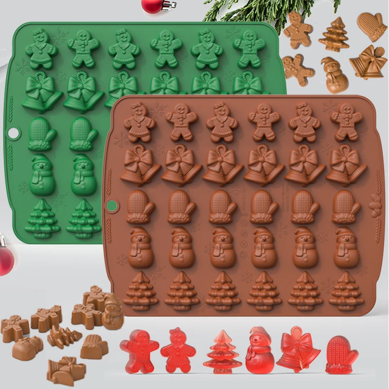 Christmas Chocolate Mold Silicone Silicone Mold Baking Christmas