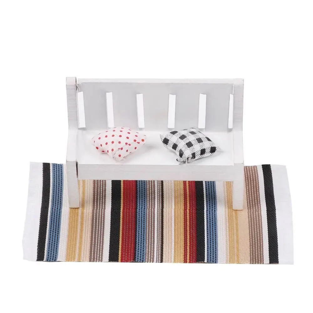 1 Pcs Miniature Dollhouse Carpet Turkish Style Playing House Mini House Decor Floor Miniature Weaving Rug Doll Accessories