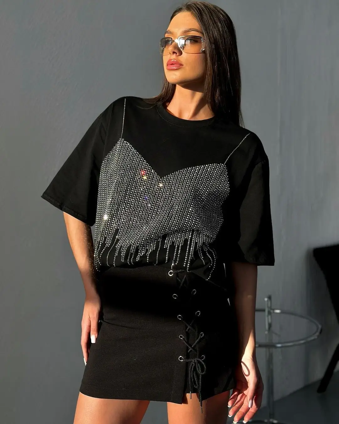 

Женская хлопковая Футболка с круглым вырезом, с коротким рукавом