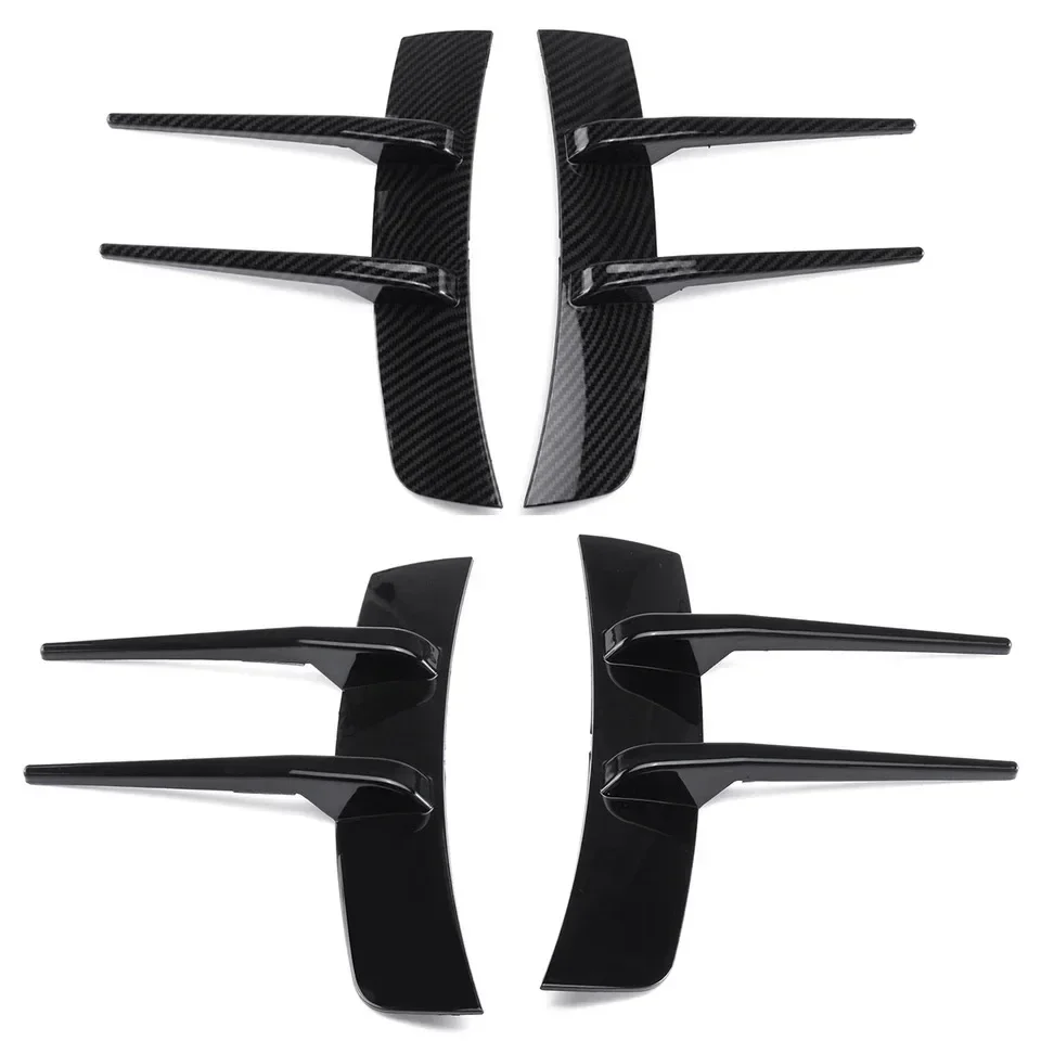 2Pcs Car Front Rear Bumper Side Air Vent Splitter Spoiler Canard Car Side Vent Trim Spoiler Canards Splitter Car Accessories