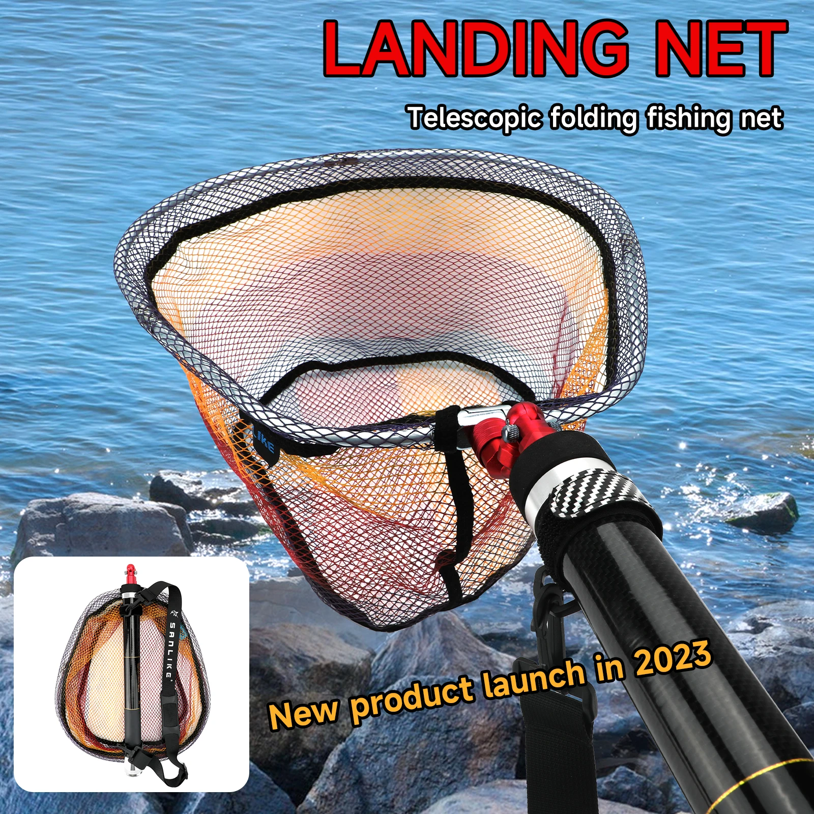Sanlike Fishing Landing Nets Telescoping Foldable Handle Rod Frame Pole For Carp  Fishing Tackle Catching Releasing Fishing Tool - Fishing Net - AliExpress