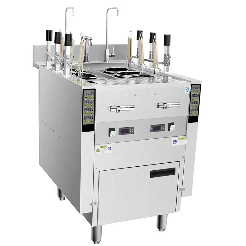 

Automatic Lift Commercial Pasta Noodle Cooking Machine /Gas/Electric Italy Pasta Cooker Boiler 1/2 Tanks With 3/6 Baskets