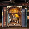 DIY Wooden Caramel Dream Cottage Book Nook Shelf Insert Miniature Model Kits With Light Bookshelf Bookend Friends Birthday Gifts 2