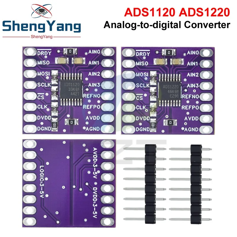 ADS1120 ADS1220 24-Bit-Konvertermodul I2C Stromsparender 24-Bit-Analog-Digital-Wandler
