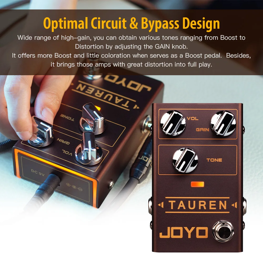 R-01 TAUREN High-Gain Overdrive Pedal Warm Transparent Overdrive Effects Guitar