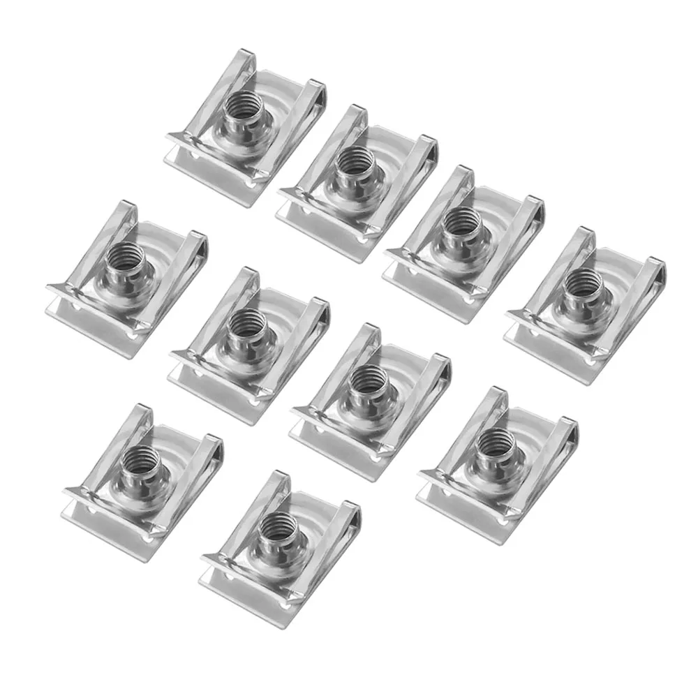 10Pcs M4/M5/M6/M8 304 Stainless Steel Clip Nut/reed U Nuts Speed Clip