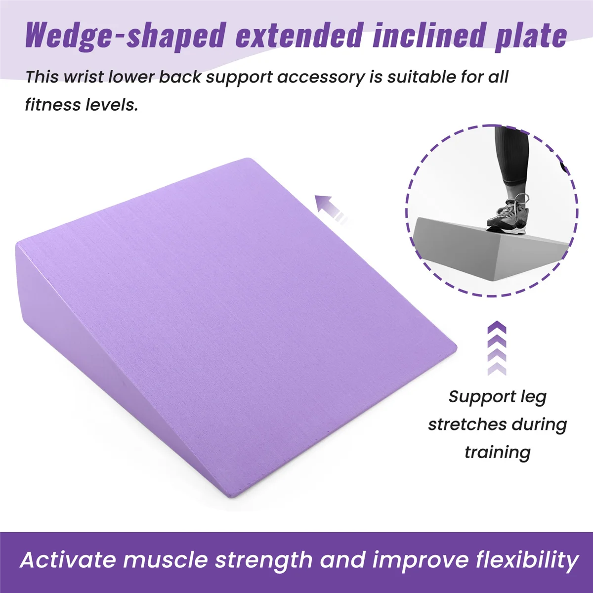 BAAU Yoga Wedge Blocks Yoga Wedge Stretch Slant Board Wrist Lower Back Support for Exercise Gym Fitness Accessories