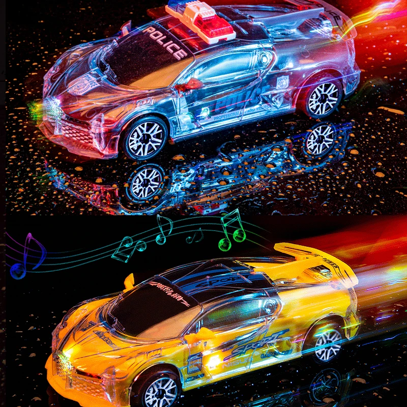어린이 장난감 자동차 소리와 멋진 유니버설 휠 장난감 자동차 전기 관성 장난감 스포츠카 빛나는 장난감 자동차 키즈 소년 장난감 선물