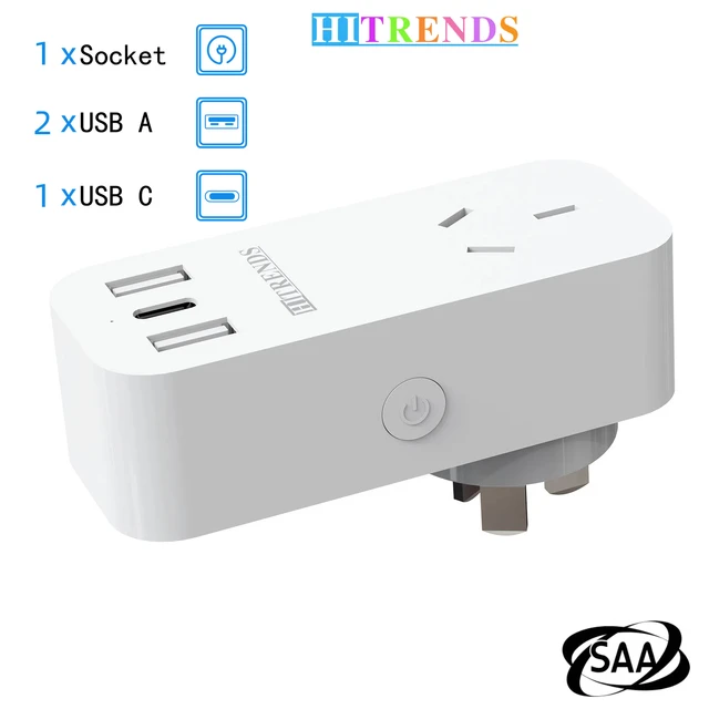 Smart WiFi plug socket with USB and energy monitor - voice/app remote control, timer, child lock, real-time power tracking