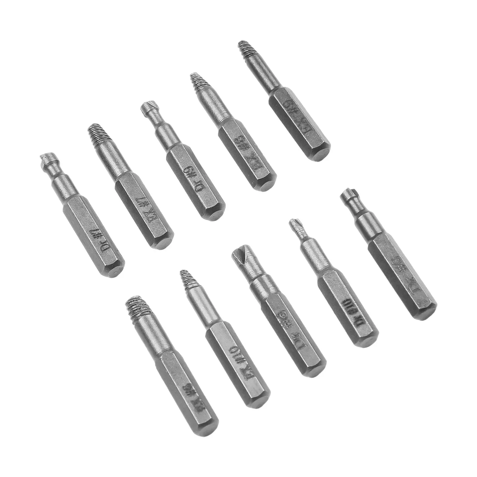 10-Piece Damaged Screw and Bolt Extractor Drill Bit Set
