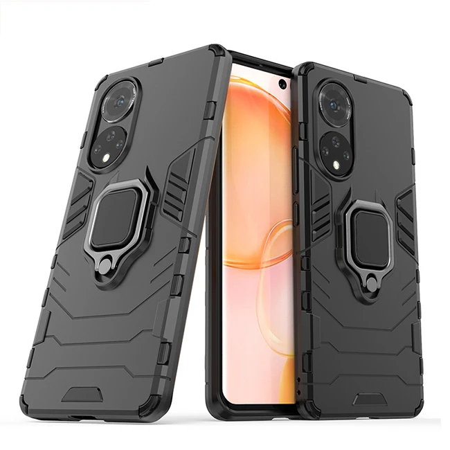 Shockproof Armor Phone Case with Ring Holder and Car Magnetic Cover