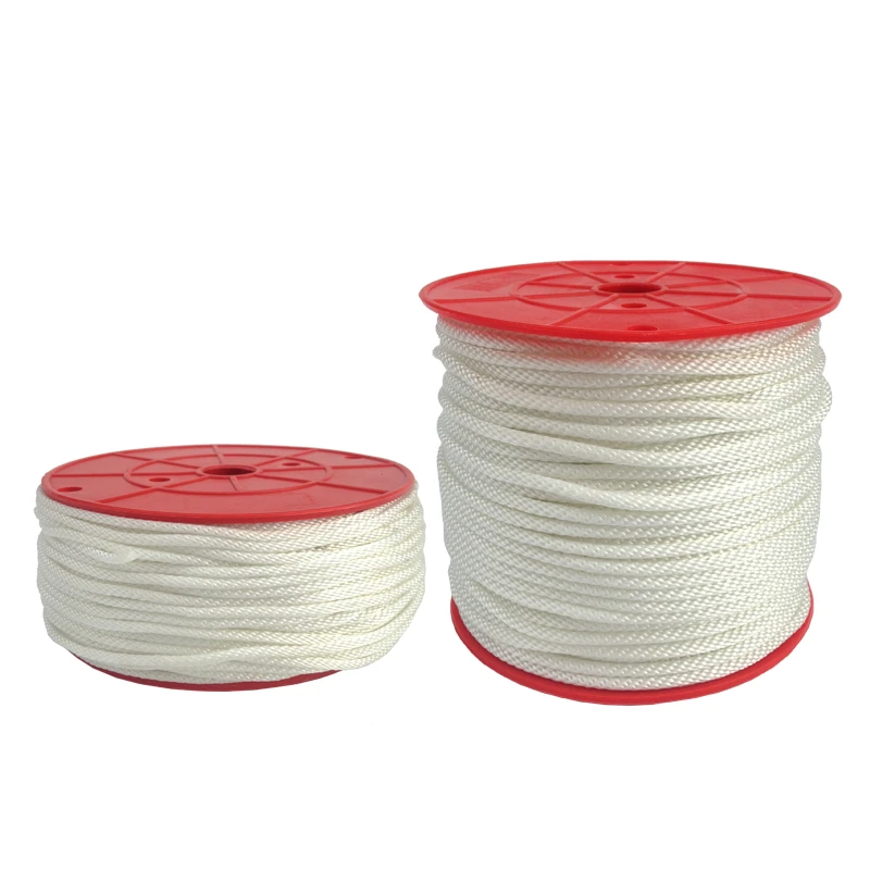 

100m/ Roll 3.5/4/4.5mm Nylon Pull Starter Recoil Engine Start Cord Rope Lawnmower White for 168/170/188/190F