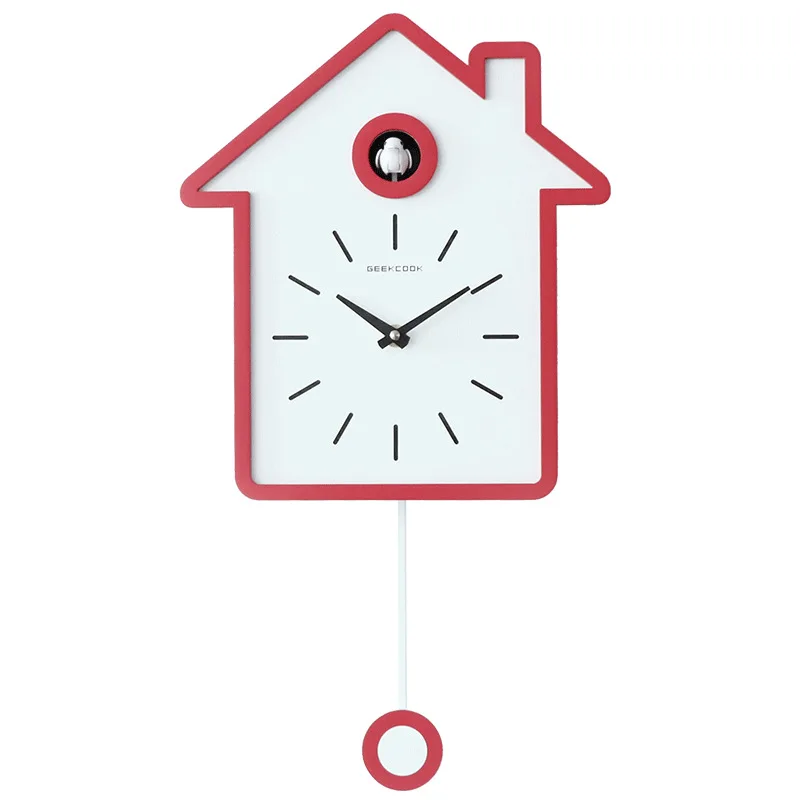 Cuckoo Clock Pendulum Wall Clock Red  
