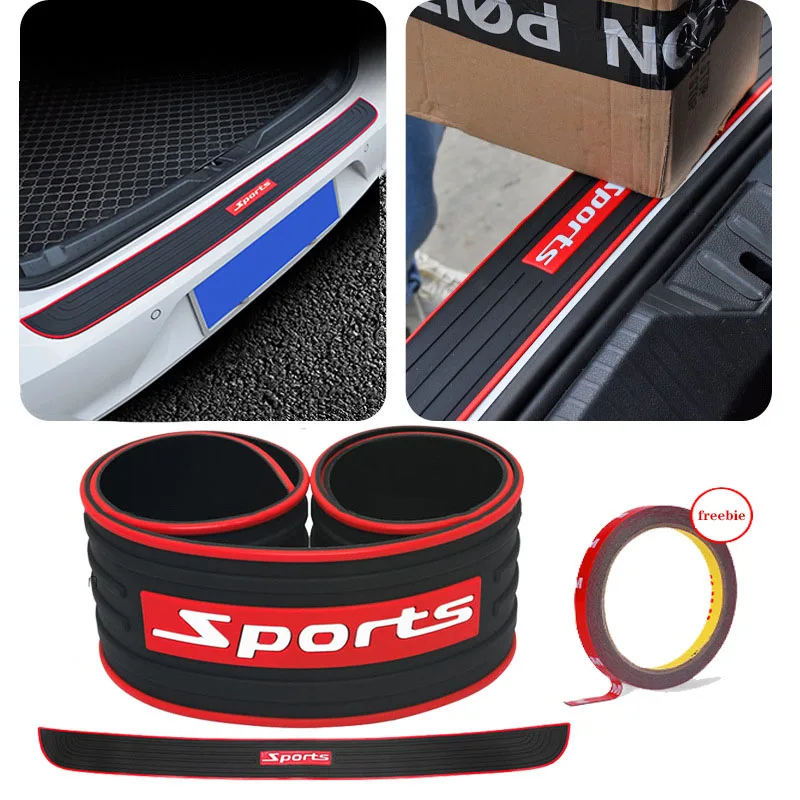 Universal Car Trunk Door Sill Protector and Rear Bumper Guard Trim