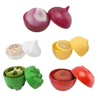 Onion Green Pepper Garlic Shaped Food Containers Lemon Fruits Fresh Box Plastic Vegetable Fresh-keeping Box Refrigerator Storage 2