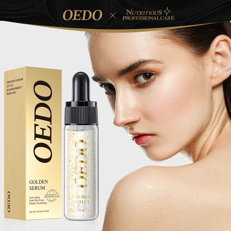 OEDO Gold Serum Anti-Aging Fade Fine Lines Deeply Nourishing Moisturizing hydrating Improve skin tone Facial Treatment Essence 2