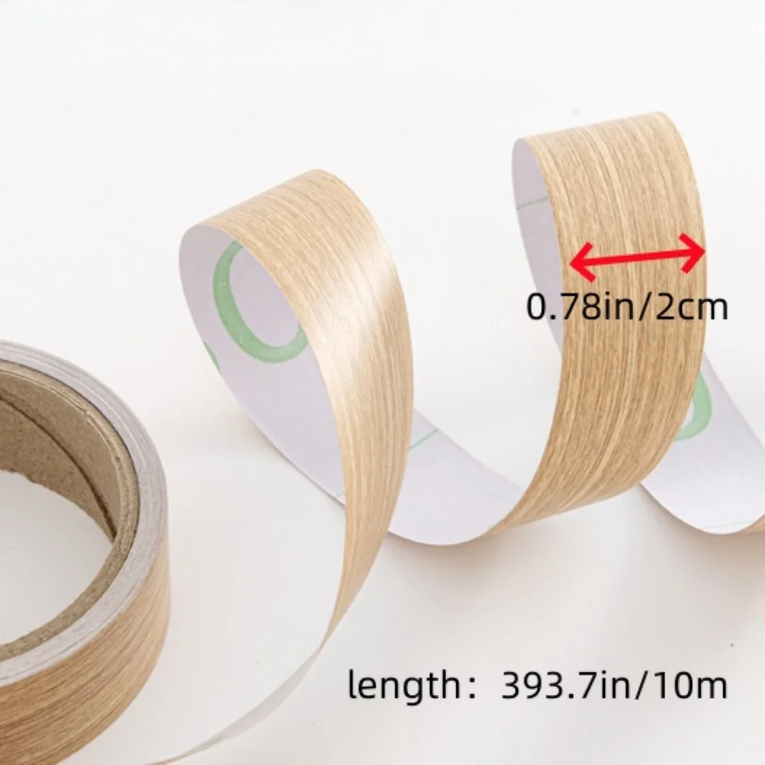1pc 2cmx10m Wood Veneer Edge Banding Tape Birch Grain Strips