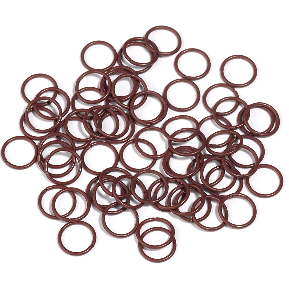 Colorful Metal Single Loop Rings for DIY Jewelry Making - 50pcs Assortment
