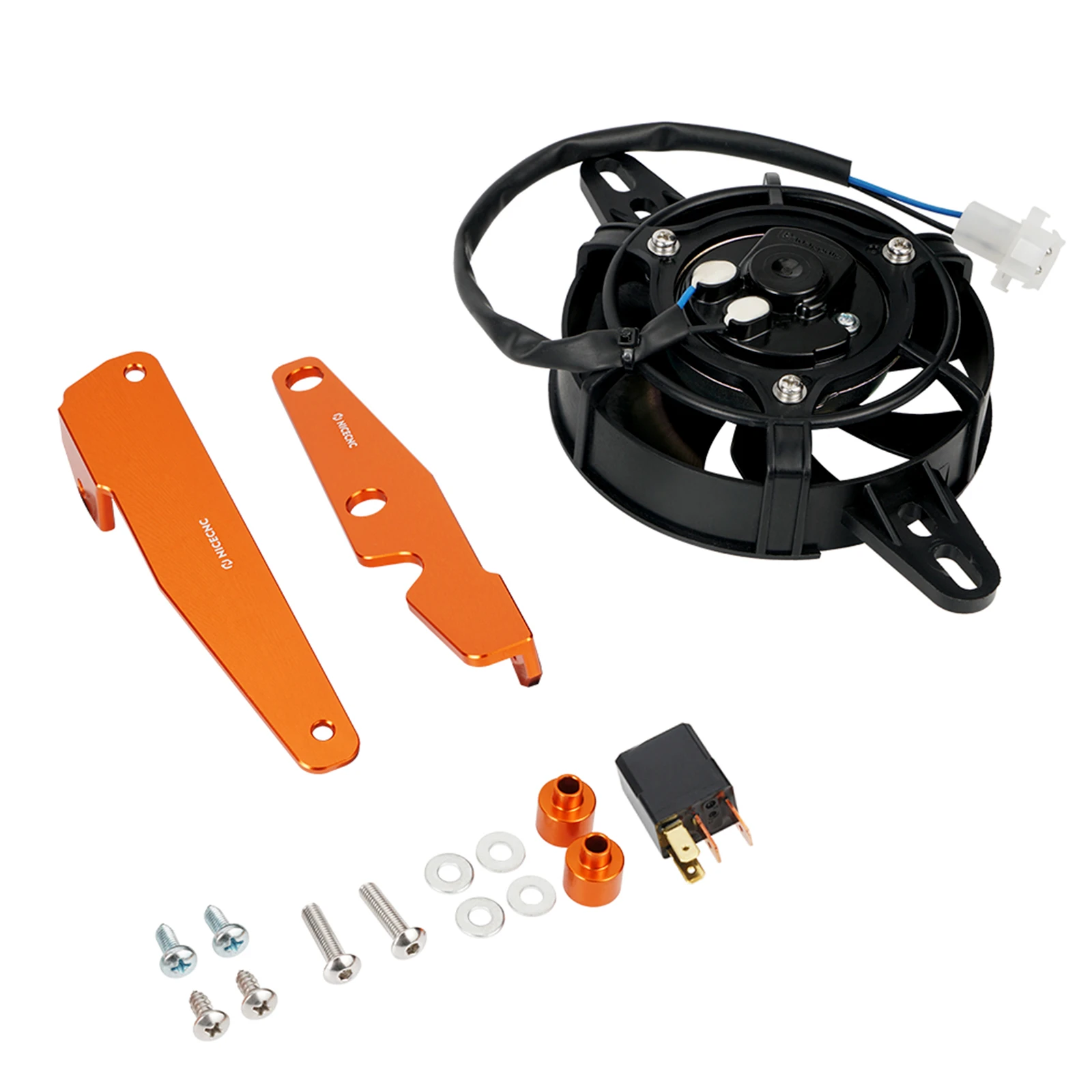 NICECNC Für 2023 2022 KTM EXC 300 EXCF 350 Husqvarna TE300 FE 450 GasGas EC 300 250 12V Motor Elektrischer Kühler Kühlerlüfter Satz – Detail 8