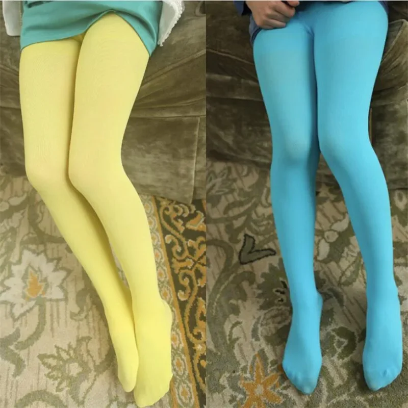 Spring Summer Autumn Candy Color Children Tights Kids Pantyhose Ballet Tights Toddler Tights For Baby Girls Kids Velvet Pantyhose Tights Stockings for Girls Dance