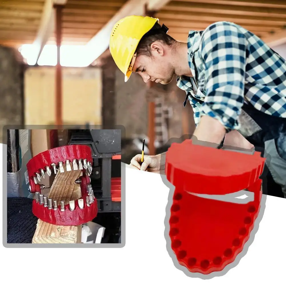 Funny Denture Drill Bit Holder Teeth Model Design Screwdriver Bit With 28 Bits Fits 1/4 Inch Hex And Drive Adapter Tools