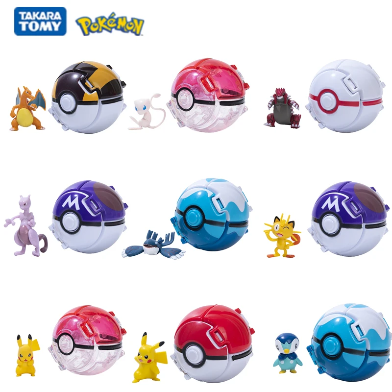 

Pokemon Ball Pokeball Anime Figure Pikachu Mewtwo Charmander Kids Gifts Birthday Pokémon Elf Ball Toy Action Model Bulk Buy Lot