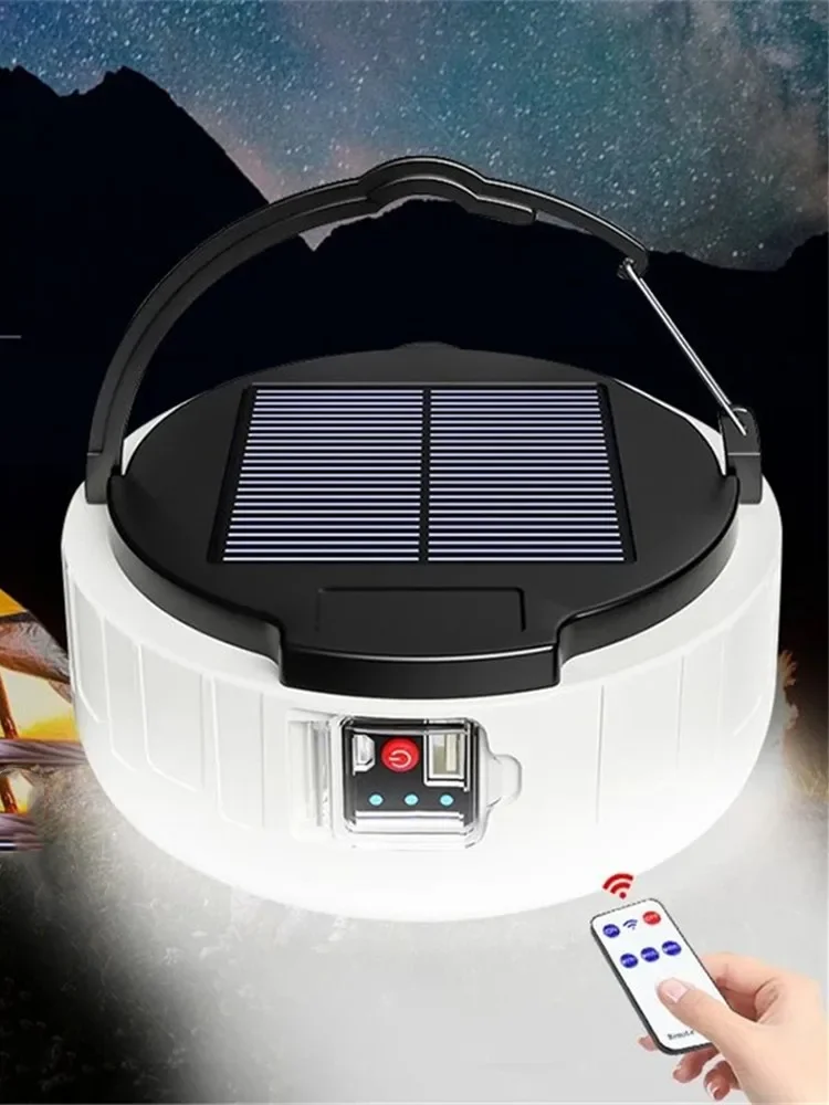 Tirvose LED 태양열 캠핑 조명, 야외 텐트 램프, USB 충전식 휴대용 랜턴, 하이킹 바베큐용 비상 야시장 조명 