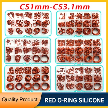 O링 씰링 개스킷 세트, 박스형 레드 실리콘 고압 세척기 도장, O링 하이 퀄리티 자동차 개스킷, O링 모음 키트