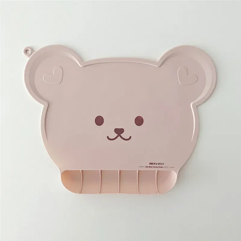 Cute Bear Shape Baby Silicone Placemat Heatproof Food Grade Kids Table Mat Baby Feeding Waterproof Baby Placemat Baby