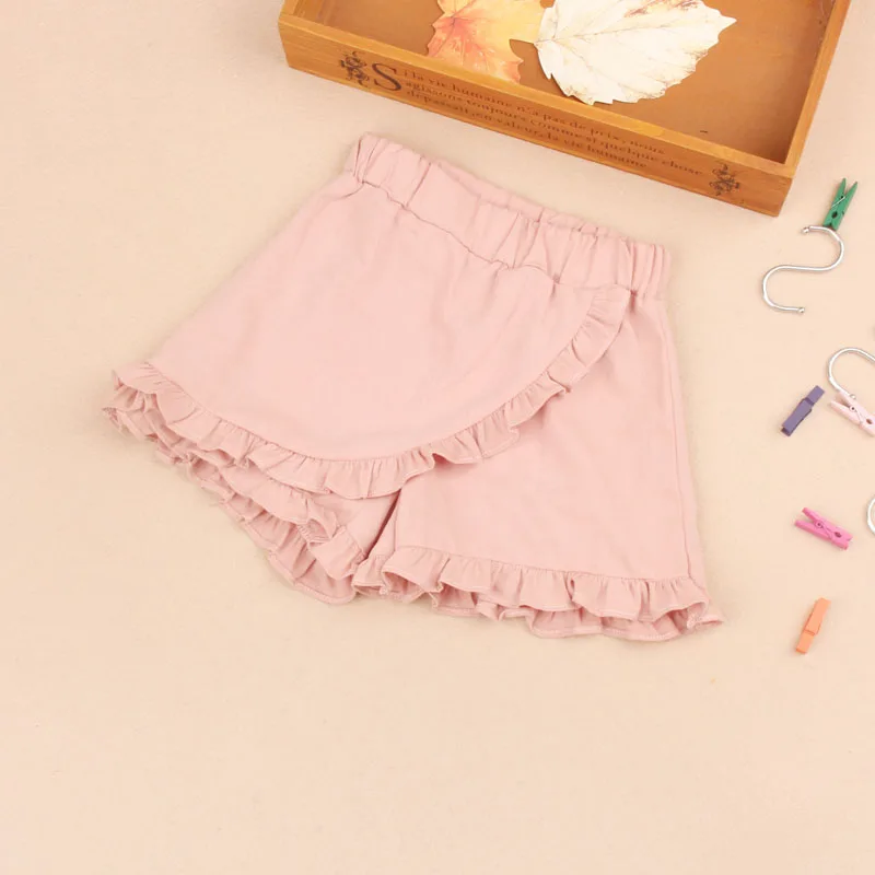 

Summer Baby Girl Shorts Cotton Toddler Kids Beach Pants Ruffle Skirt Short for Teenage Schoool Girls Children Clothes 4-16Years