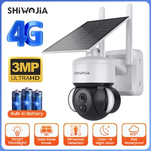 Камера видеонаблюдения shiвоенia с солнечной батареей, Wi-Fi/4G SIM-картой, 7800 мАч