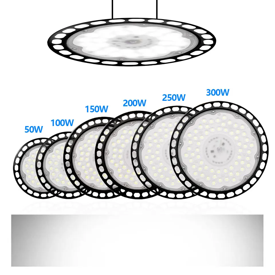 High Bay Light UFO Super Bright AC220V 50W 100W 150W 200W 300W Waterproof Commercial Industrial Garage Workshop Garage Lamps garage lights,high bay lights