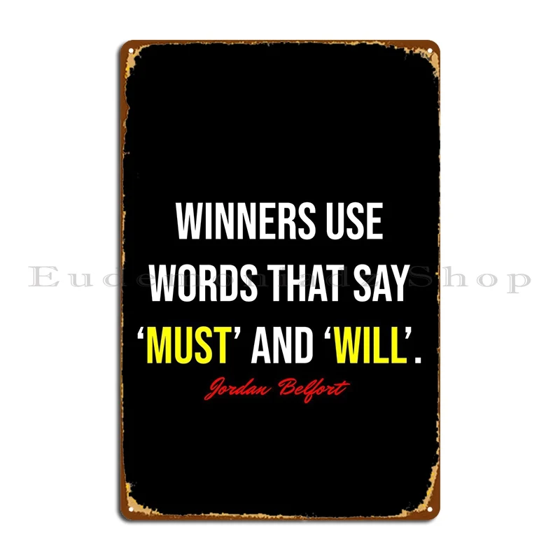 Jordan Belfort Quotes Targa In Metallo Poster Bar Club Party Club Stampato Cinema Tin Sign Poster