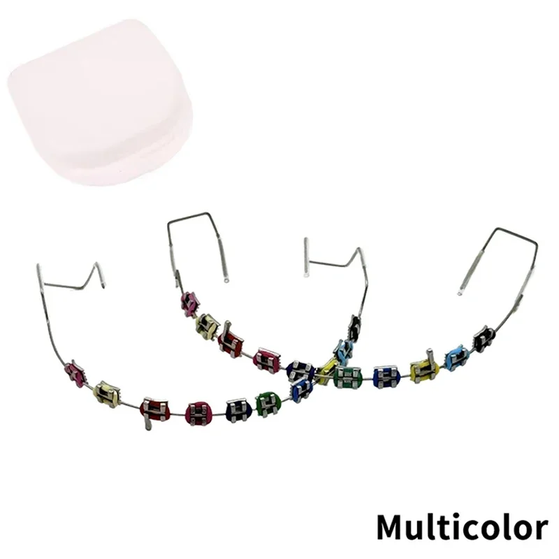 Fake Braces Colorful Dental Metal Wires Temporary Teeth Jewelry for Teen Adults Orthodontic Grade Safe Accessories