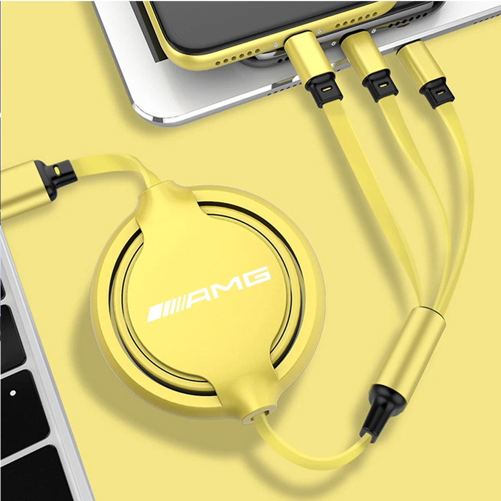 3-In-1 Data Cable Scalable Phone Fast Charging Charger For AMG Logo For Benz W204 W213 W205 W211 W176 Cla Smart 451 W212 W177 11 Scfdbe45cb6af477ea5e584253c0f88313