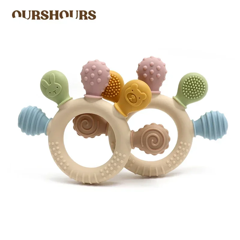 Baby Silicone Teethers Sensory Toy BPA Free Easy to Grasp Infant - Main Image