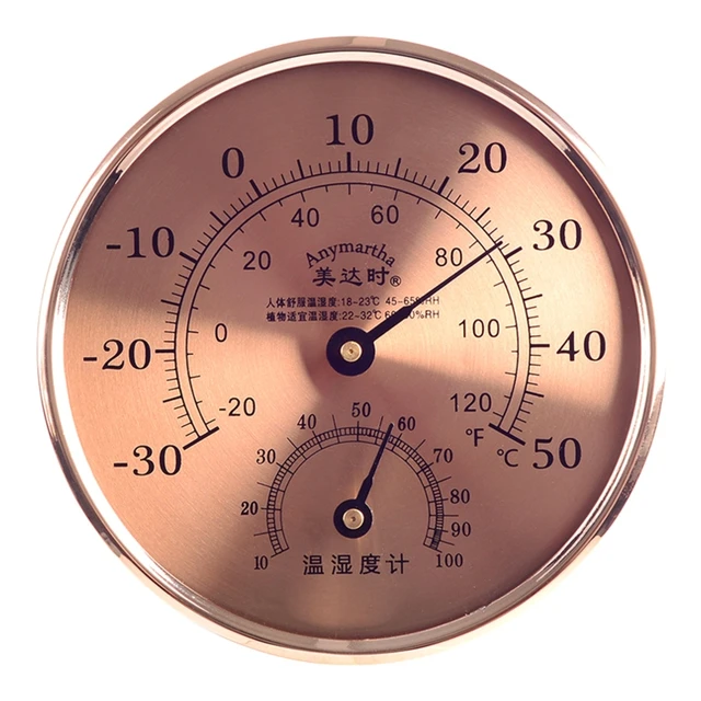 Indoor Outdoor Thermometer Round Large Wall Thermometer-Hygrometer  Waterproof 2022 New - AliExpress