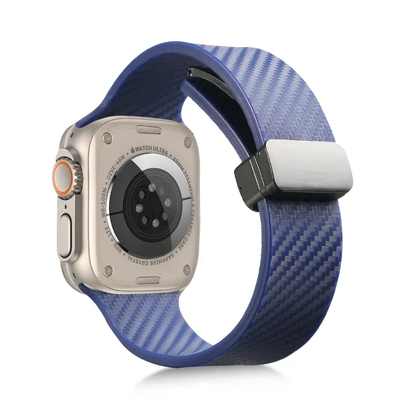 Carbon Fiber Pattern Magnetic Watch Strap Bracelet
