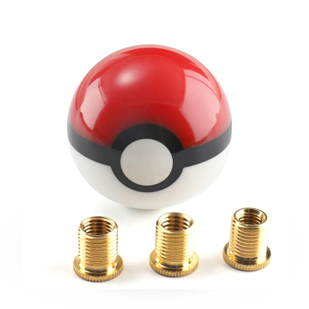 Diameter 54mm PokeBall Racing Round Gear Shift Knob M10X1.5 / M8x1.25 / M10x1.25 / M12x1.25 SK-1060