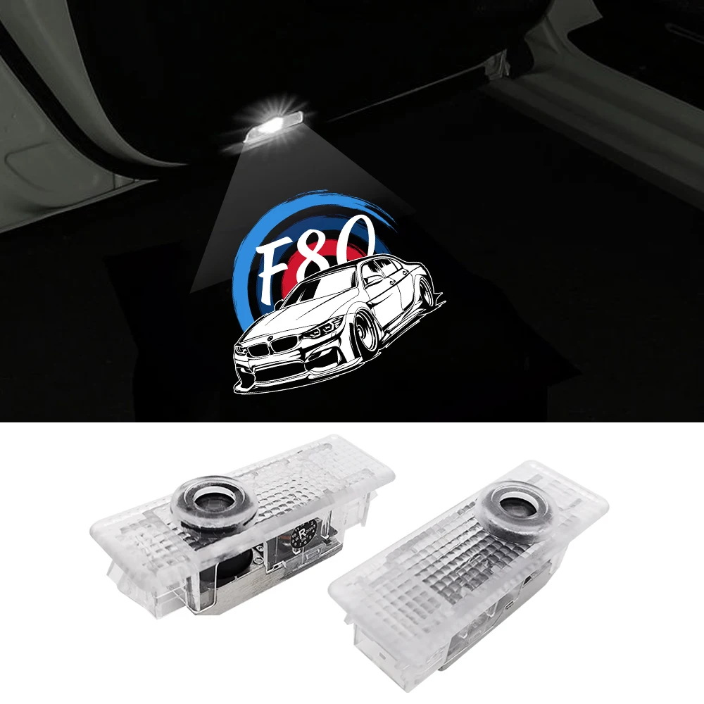 2Pcs Car Door Light Courtesy Lamp Puddle Lights Fit For BMW M3 F80