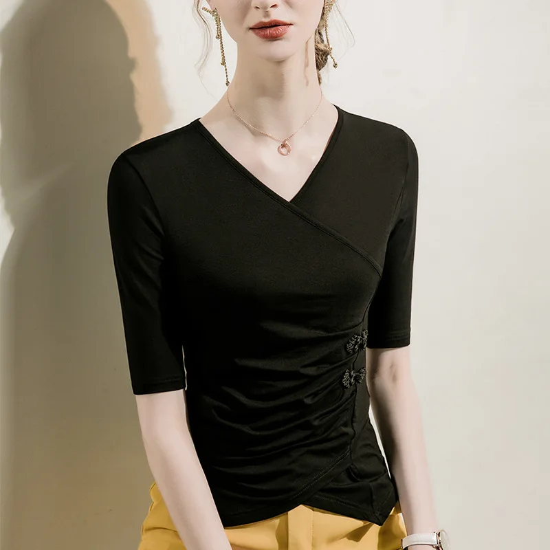 

High Quality 2024 Women Tops Splice Design Winter Autumn T- Shirt Female Clothing Sexy Crop Top Clothes Casual Blouse Girl Y2k