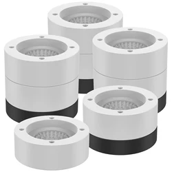 Set of 4 Heavy Duty Round Furniture Risers with Anti - Slip Design for Beds, Chairs, Desks, and Couches - Supports Up to 1300 lbs (Gray)