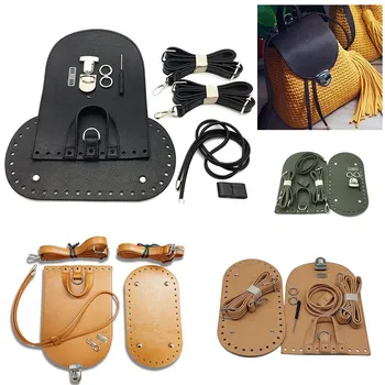 Set Borsa Fatta a Mano in Pelle PU con Fondo e Accessori Hardware, Tracolla per Borsa Fai da Te, Zaino da Donna