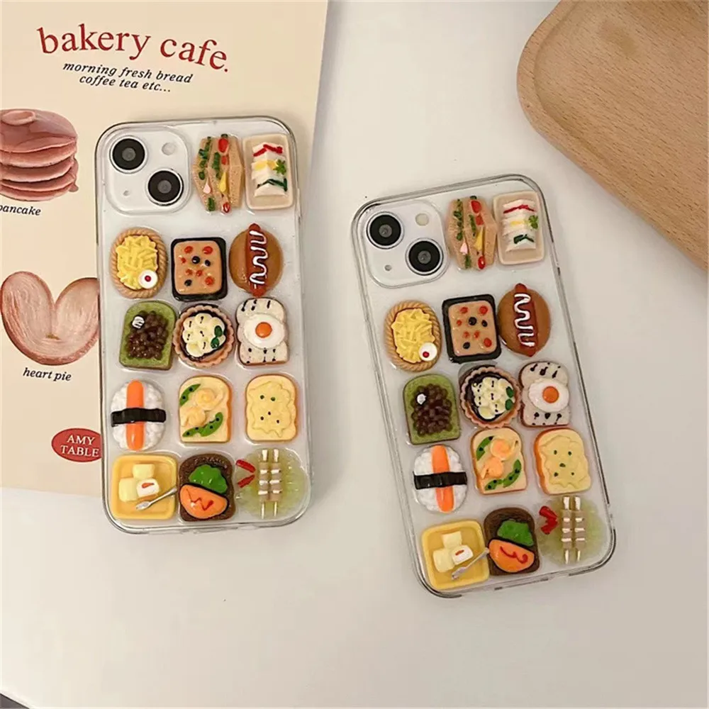 Cartoon 3D Stereo Sushi Phone Cases For iPhone 11 12 13 14