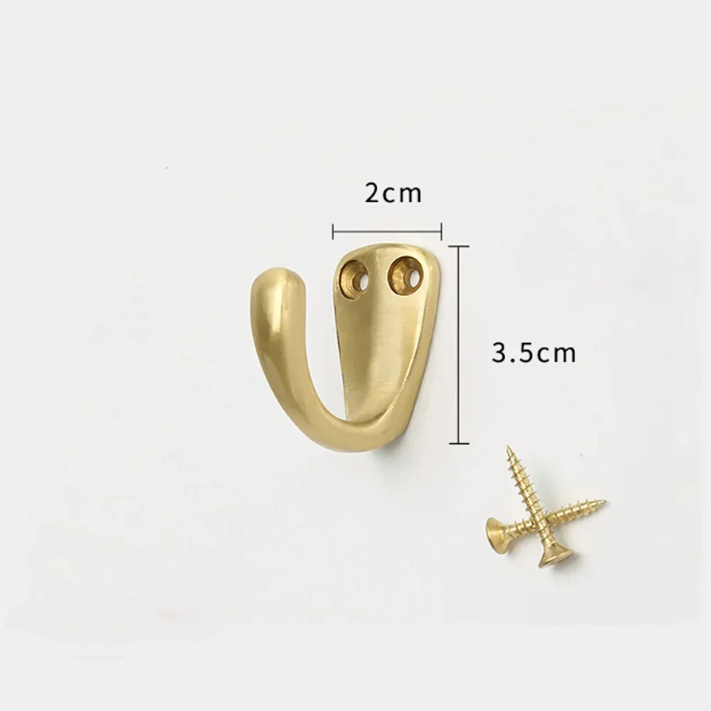 

Wall Kitchen Metal Hook Rack Holder Bag Brass Coat Back With Hat Bathroom Antique Clothes Screw Door Hanger Hanging