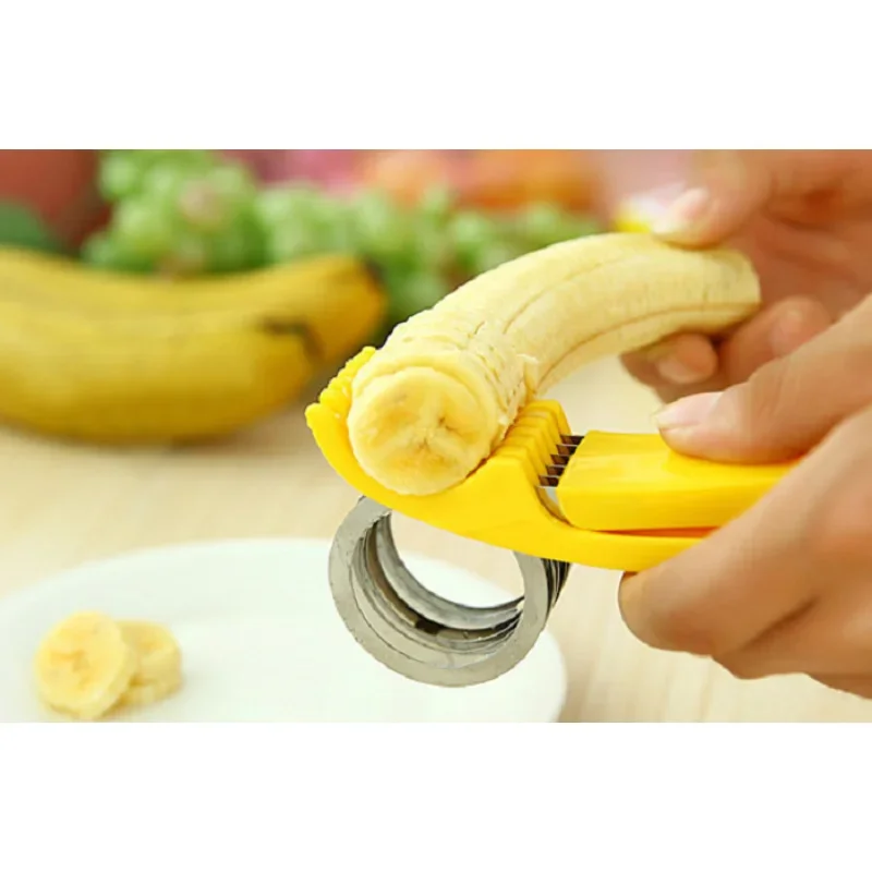 Home Kitchen Tool Vegetable Peeler Salad Slice Stainless Steel Banana Cutter Chopper Fruit Cutter Cucumber Knife