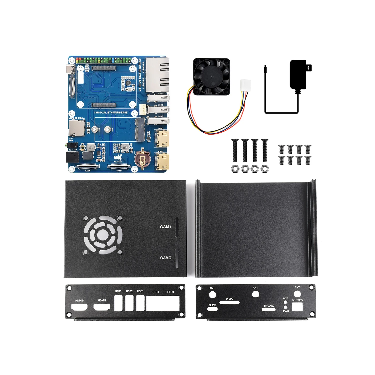 Dual Ethernet Usb Io Wifi Kit Scheda Di Espansione Bluetooth Per Rpi Raspberry Pi Compute Module 4 Cm4 Lite Scheda Madre Con Custodia