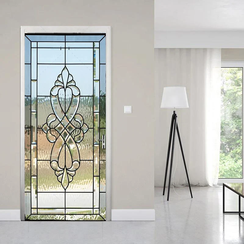 3D Geometric DIY PVC Door Decoration Sticker