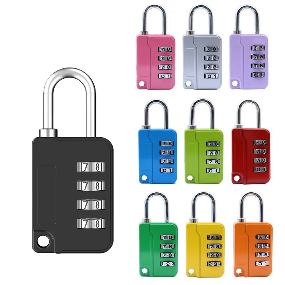 Zinc alloy 4 Digit Password Lock Portable Anti-theft Padlock Dormitory Cabinet Lock Luggage Combination Lock Travel