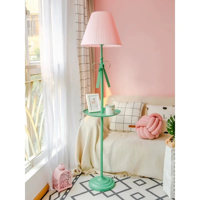 

Nordic floor lamp storage rack, bedroom, living room, remote control creative, vertical cute room, high foot desk lamp